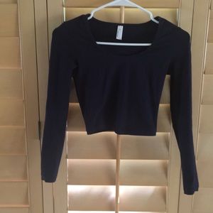 American apparel long sleeve crop top